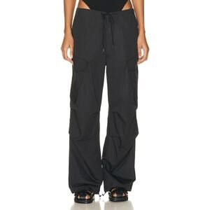 Agolde Black Wide-Leg Cargo Pants